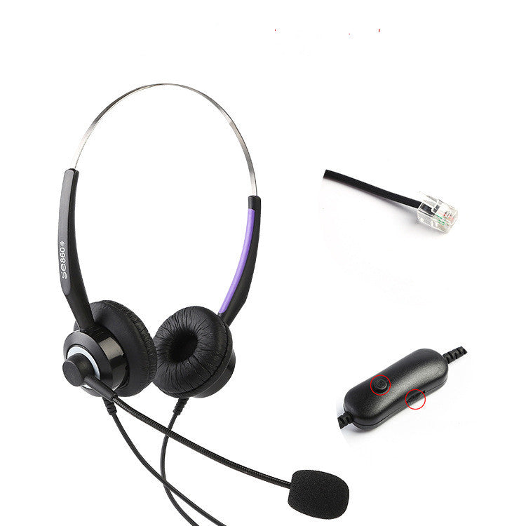 Shouer Headset Headset Adjustable Headset Binaural Mute